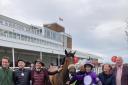 Graham Lee after riding Purple Martini to victory at Redcar in April 2023