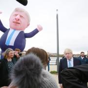 Boris Johnson in Hartlepool in 2021