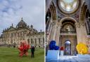 Tony Cragg with The sculpture Industrial Nature, left. Tony Cragg's work is the first by a leading contemporary artist to be held across the house and grounds of the historic Castle Howard estate. Pictures: Charlotte Graham
