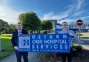 Jonathan Brash and Glen Hughes outside Hartlepool’s Hospital.