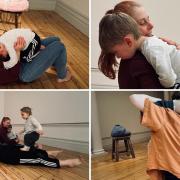 Three dancers and their children will bring the sculptures in an exibition to life