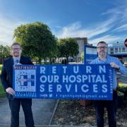 Jonathan Brash and Glen Hughes outside Hartlepool’s Hospital.