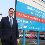 Tees Valley Mayor Ben Houchen at the University Hospital of North Tees. Picture: Tees Valley Combined Authority.