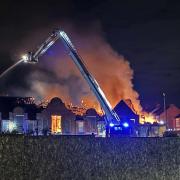 The fire at the Greenland Infant School in Stanley.