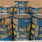 Some of the cans of tuna