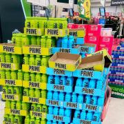 A shelf of PRIME drink. Picture: NORTHERN ECHO