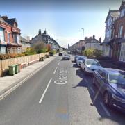 Grange Road in Hartlepool is temporarily closed due to a house fire