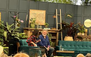 Simon 'Si' King was all smiles despite the Malvern Spring Festival being one of his first public appearances since the death of Hairy Bikers colleague Dave Myers