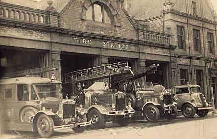 The Northern Echo: Wartime engines outside the Borough Road fire station.