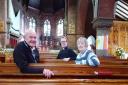 Albert Roxborough, Fr. Philip Murray and Elizabeth Stout at St Peter’s in Yarm Road, Stockton