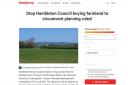 Leeming Bar Action Group's petition to Hambleton District Council