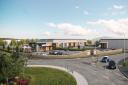 An artist's impression of the entrance to the proposed commercial estate at Northallerton