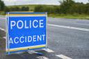 File photo: Police accident sign.