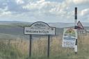 Some drivers that have travelled down the A689 towards the two county borders may have spotted a ‘Welcome to Cumbria’ piece of signage – apart from not all the letters are there. Picture: CLLR MARK WILKES