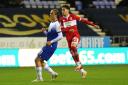 Hayden Hackney fires home his first goal for Middlesbrough during last night's 4-1 win at Wigan Athletic