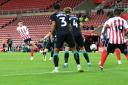 Chris Rigg fires home Sunderland's goal against Crewe