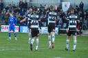 Darlington celebrate going 1-0 up against Chester