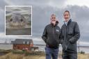 David Newell, chairman of Teesmouth Seal Conservation Trust, left, with Frans Calje, chief executive officer of PD Ports, at the site of what will be the new seal sanctuary