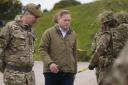 Defence Secretary Grant Shapps during a visit to Catterick Garrison, in North Yorkshire, to tour the base and meet troops, including members of the Ukrainian military currently being trained at the base.
