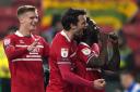 Emmanuel Latte Lath leads the celebrations after scoring Middlesbrough's second goal