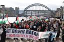Palestine protest in Newcastle Gateshead