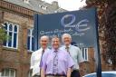 (l-r) Teachers Sam Woods, John Charney and Mike Mountain who retire from Queen Elizabeth Sixth Form College, Darlington, at the end of the summer term after clocking up 95 years of service between them