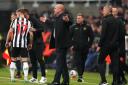 Everton boss Sean Dyche watches on at Newcastle