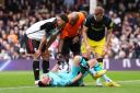 A prone Martin Dubravka during Newcastle's win over Fulham