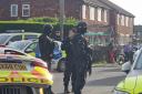 Armed police on Dovedale Road in Grangetown on Friday (April 12) evening.