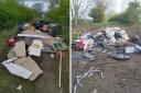 Fly-tips dumped on Coalford Lane in Pittington Credit: DURHAM COUNTY COUNCIL