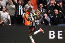 Alexander Isak celebrates against Tottenham