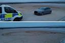 Audi RS6 seized after driver spotted 'doing doughnuts' on Redcar beach Credit: CLEVELAND POLICE