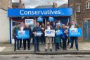 Richard Holden and Peter Gibson with Conservative activists
