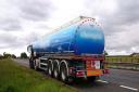 ARREST: The tanker, on the side of the A19 at Crathorne, after being stopped by North Yorkshire Police