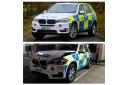 The photos tweeted by Durham Road Policing Unit showing the vehicle after the damage it received.