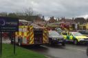 Emergency services at Outwood Academy school, Ripon