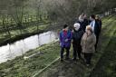 Wear Rivers Trust members meet with County Councillors at one of the areas  in South Church it hopes to do restoration work. Picture: Stuart Boulton.