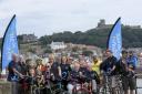 CYCLING: Members of Scarborough and Ryedale Community cycling group and representatives Welcome to Yorkshire who helped raise the money for the Alzheimer's Society during the Tour de Yorkshire as part of the Final Mile fundraising team. Picture: TONY 