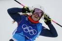 EmilyÂ Sarsfield, of Britain, finishes the women's ski cross elimination round at Phoenix Snow Park at the 2018 Winter Olympics in Pyeongchang, South Korea, Friday, Feb. 23, 2018. (AP Photo/Gregory Bull).
