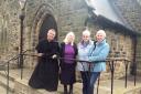 LEGACY: From left, Father Gary Nicholson, Mary Goundry, Joan Carey and Yvonne Little at St James’ Church in Coundon