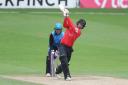 Leicestershire's Cameron Delport is bowled by Worcestershire's Ed Barnard during the North Group match of the Royal London One Day Cup at New Road, Worcester. PRESS ASSOCIATION Photo. Picture date: Tuesday May 29, 2018. See PA story CRICKET Worces