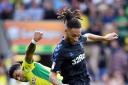 Norwich City's Onel Hernandez (left) and Middlesbrough's Ryan Shotton during the Sky Bet Championship match at Carrow Road, Norwich. PRESS ASSOCIATION Photo. Picture date: Saturday September 15, 2018. See PA story SOCCER Norwich. Photo credit shou
