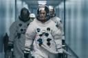 First Man: Lukas Haas as Michael Collins, Ryan Gosling as Neil Armstrong and Corey Stoll as Buzz Aldrin   Picture: PA Photo/Universal Pictures/Daniel McFadden