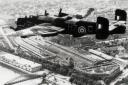 IN AIR: An RAF bomber on a mission during the Second World War