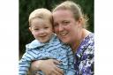 KINDLY KID: Marcus Durkin with his mother, Emily