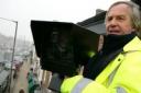 KEEPING WATCH: John Haigh, of Baydale Control Systems, Darlington, with one of the cameras
