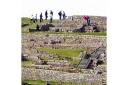 ON THE WAY: Visitors at Housesteads Fort on Hadrian's Wall