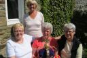 JUBILEE FIND: Dale residents who have restored the crown to its former glory. From left, Marilyn Currie, Anne Peart, Carol Pattinson and Lyn Walton