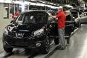 MOTORING ON: New cars roll off the production line at Nissan
