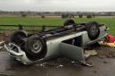 An accident closed the A66 eastbound at Great Burdon, near Darlington, on Sunday lunchtime. Picture: CLEVELAND & DURHAM RPU